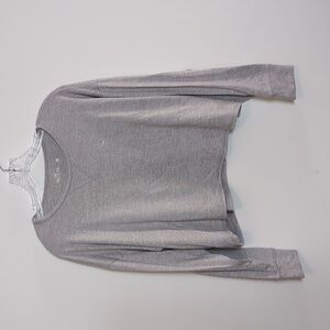 Hollister Gray Soft Long Sleeve Crop Shirt